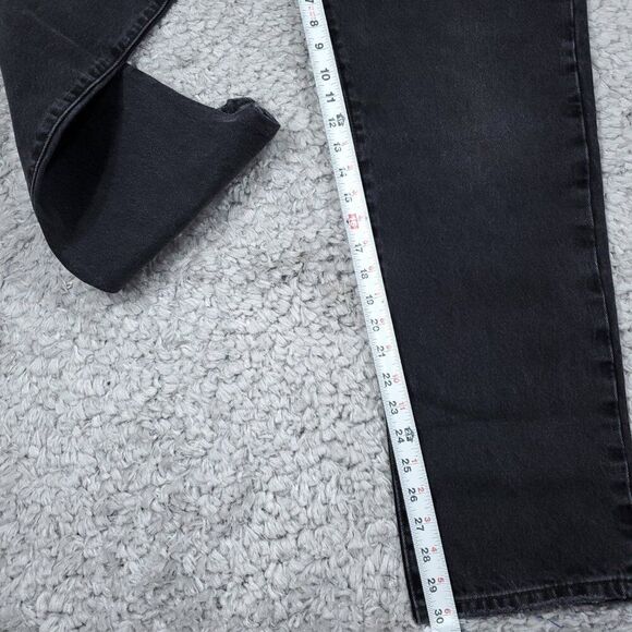Levi's Premium Middy Straight Mid Rise Jeans Black Nonstretch Size 34 x 31 - Picture 10 of 10